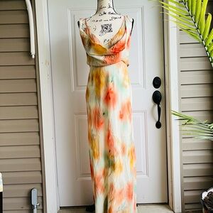 NEW BR $250 TWISTED SHOULDER MAXI DRESS